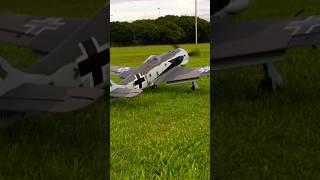 Fw-190 1.3m warbird take off real engine sound !  #rc #shorts