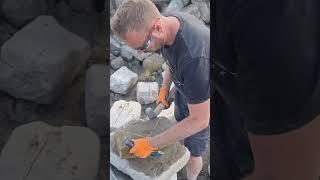 Stone Crafting with hand tools #handtools #stonecarving #stonemasonry #skills #stonemason