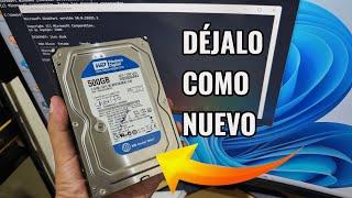 FORMATEAR, LIMPIAR DISCO DURO Y DEJARLO COMO NUEVO EN UN INSTANTE FÁCIL Y RÁPIDO HDD/PENDRIVE/SSD