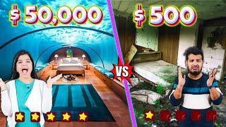 500 Rs. VS 50,000 Rs. HOTEL ROOM | 1 Star vs 5 Star Hotel Room | Worst Vs Best Experience