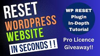 How to Reset Your WordPress Site in Seconds – WP Reset Tutorial & Review (Explaining Each Option !!)