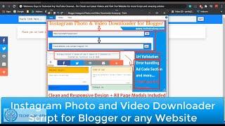 Instagram Photo Downloader | Instagram Video Downloader Script Blogger | Download Instagram Videos