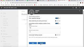 How to add and configure the meeting rooms in office 365 - Book meeting room in outlook