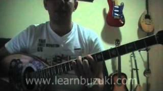 לימוד בוזוקי סולם סבאח - bouzouki lesson sambah greek modus