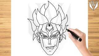 How to draw DIO BRANDO JoJo Step by step Tutorial | Free Download Coloring Page