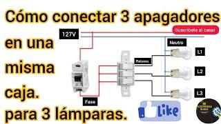 Cómo conectar un INTERRUPTOR TRIPLE SENCILLO.