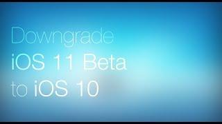 How to downgrade from Ios 11 Beta 2 to ios 10.3.2