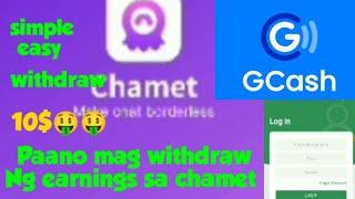 Paano mag withdraw Ng earnings sa chamet apps #howto #chametapp #chametdiamond #manelien