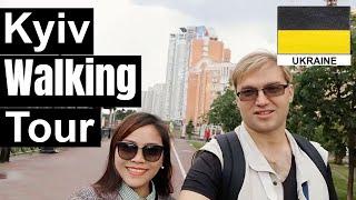 Walking in Kyiv's Obolon Area in Ukraine