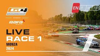 LIVE I Race 1 I Monza I GT4 European Series Powered by RAFA Racing Club 2024 (English)