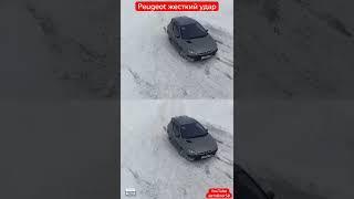 Peugeot жёсткий удар на гонках