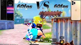 Sony Xperia 5 60fps VS iphone 11 pro 60fps  in pubg mobile #pubg #pubgmobile #argamingpubg