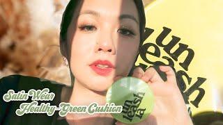 UNLEASHIA  Satin Wear Healthy-Green Cushion Review