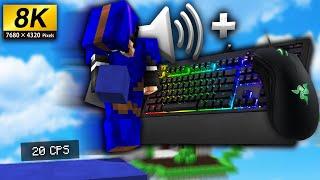 Mouse & Keyboard Sounds **8K 600FPS** Hypixel Bedwars + 16x Pack Showcase