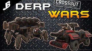 Her0 vs PPR Harvester builds vs spider builds Crossout Derp wars Gameplay