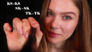 ASMR Mouth Sounds & Lens Brushing Tk Tk, Sk Sk