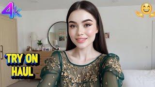 Title: [4K] 2025 Transparent Try On Haul | No braa See Through | Try On Haul Transparent Lingerie