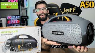 HOPESTAR BOOMBOX A50 80W: Caixa de som ARRETADA no Grave e SUBGRAVE! (Unboxing)