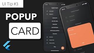 Flutter UI Tip 3: Popup Card