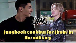 Jungkook cooking seaweed soup for Jimin birthday