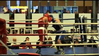 E. Stanionis vs E. Necelis (64 kg). 13 th V. Karpačiauskas international boxing tournament