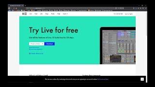 Как установить бесплатную 30 дневную версию Ableton Live