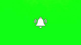 Green screen bell icon for notification || NO COPYRIGHT ||