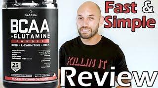 Sascha Fitness: BCAA + Glutamine Supplement Review