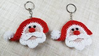 Festive Crochet Santa Keychain Tutorial: Easy DIY Christmas Gift