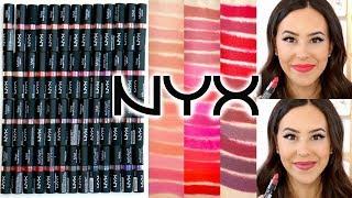 NYX Matte & Velvet Matte Lipsticks || Arm & Lip Swatches Review ALL SHADES