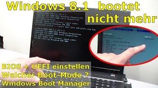 Windows 10 / 8.1 bootet nicht mehr - "No bootable device" wird angezeigt