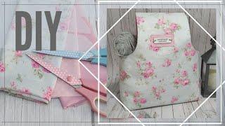 Costura Creativa Bolsa Porta Ovillos  Proyectos Fáciles de Costura ~ Knitting Tote Bag TUTORIAL