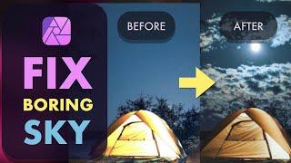 AFFINITY PHOTO: HOW TO REPLACE A BORING NIGHT SKY REALISTICALLY USING SAMPLED COLOR SELECTION TOOL