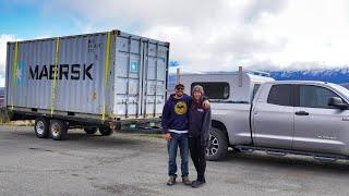 Transporting a Conex to Our New Property + Cabin Tour