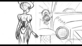 Hullabaloo Steampunk Animation: Pencil test