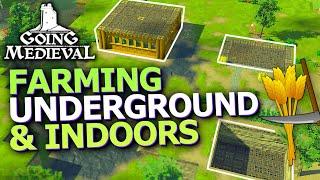 Farming Underground & Greenhouse Guide for Going Medieval! Environment & Sunlight update gameplay