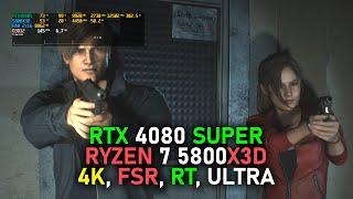 Resident Evil 2, RTX 4080 SUPER, 4K, FSR, RT, Ultra