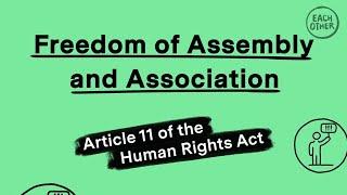 The right to freedom of assembly explained in 2 minutes!