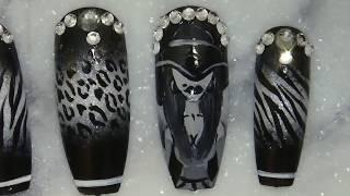  BLACK & WHITE Nail Art - El Arte En Tu Manos | #HandpaintedNails | #MAENAILDESIGNS
