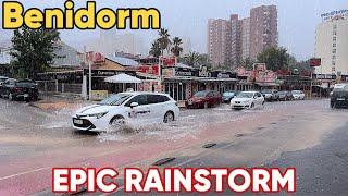 TORRENTIAL Rainstorm in Benidorm! ️ #benidormbyana