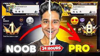 I Transform NOOB I’D Into PRIME 8 LEVEL In 24 HOURS  - FREE FIRE