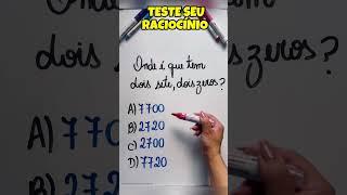 TESTE SEU CÉREBRO  #matematica  #raciociniologico #aulas