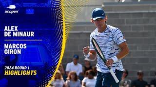 Alex de Minaur vs. Marcos Giron Highlights | 2024 US Open Round 1