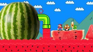 Super Mario Bros., but the Floor is Watermelon Juice...