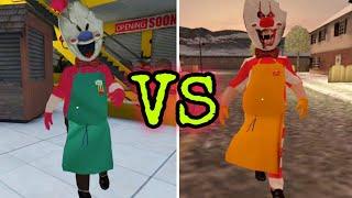 Ice Scream 3 Fast Food VS Ice Scream 2 Fast Food (McDonald's Mod) Chase & Jumpscare Battle