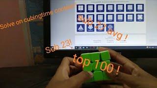 Doing a Cubingtime competition. I got in top 100! sub 23!+more