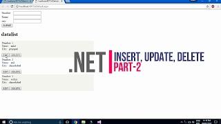 Insert, update, delete in datalist in | Asp.net | using c# - part- 2