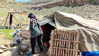 IRAN nomadic life | The life of a young lady in a stone house in the style of 2000 years ago | Fars