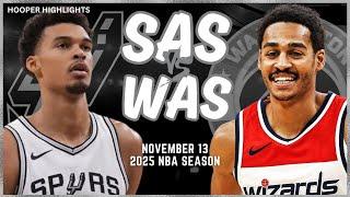 San Antonio Spurs vs Washington Wizards Full Game Highlights | Nov 13 | 2025 NBA Season