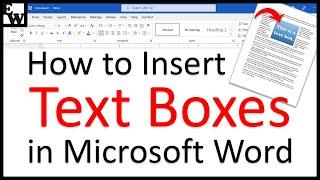 How to Insert Text Boxes in Microsoft Word